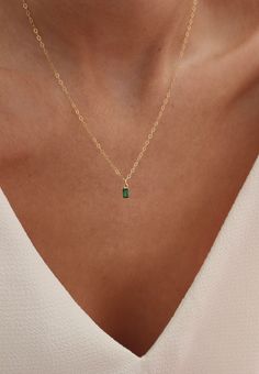 Emerald Cut Necklace, Baguette Necklace, Necklace Emerald, Emerald Pendant, May Birthstone, Classy Jewelry, Emerald Necklace, Jewelry Lookbook, Emerald Jewelry