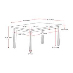 the measurements for an extendable dining table