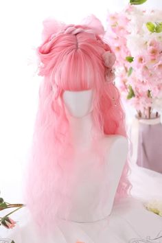 SKU: LIN00299 Fabric:High Temperature Wire Style types: Sweet Lolita Season: Spring, Summer, Autumn, Winter Notice: Any of the accessory is not included. Wig Length: 60-65CM.