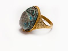 Antique Egyptian Revival Gold Papyrus Scarab Ring Scarab Ring Gold, Egyptian Rings, Egyptian Jewelry Ancient, Scarab Beetle Ring, Egyptian Antiques, Egyptian Ring, Scarab Ring, Scarab Jewelry, Egyptian Inspired Jewelry