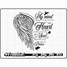 Part Of My Heart Is In Heaven, My Mind Still Talks To You My Heart, Lost Loved Ones Tattoo Grandparents, Memorial Tattoo For Dad, Memorial Shirts, Memorial Tattoos Mom, Rip Tattoos, In Loving Memory Tattoos, Cross With Wings