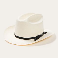 Open Road 6X Straw Cowboy Hat | Stetson Classic White Straw Hat For Ranch, Classic Brimmed Hat For Rodeo, Classic Brimmed Rodeo Hat, Classic White Hat For Ranch, Classic Top Hat For Rodeo, Classic Hats For Rodeo And Kentucky Derby, Classic Wide Brim Top Hat For Western Events, Classic Wide Brim Top Hat For Western-themed Events, Classic Fedora For Kentucky Derby And Western-themed Events