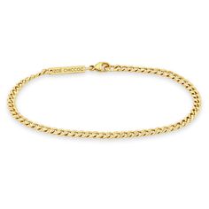 Zoë Chicco 14k Gold Small Curb Chain Bracelet Curb Chain Bracelet, Ring Size Guide, Curb Chain, Bracelet Sizes, Gold Style, Cute Jewelry, Delicate Bracelet, Jewelry Care, Chain Bracelet