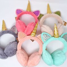 Unicorn Kids/Adult Unisex Multi Tone Plush Adjustable Earmuff Headband Inner Headband Can Be Extended Or Shortened To Adjust To Adult Or Child's Head Unicorn Kids, Unicorn Hair, Kids Hair Accessories, Earmuffs, Kids Accessories, Hair Clips, Kids Shop, Paisley, Lego