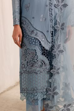 Product Description: Embroidered Lawn Shirt Paired With Embroidered Organza Duppatta And Dyed Cotton Trouser Embroidery Shirts, Shadi Dresses, Fancy Suit, Sweet Dishes Recipes, Batik Fashion, Pakistani Fancy Dresses, Gul Ahmed, Embroidered Organza, Lawn Shirts