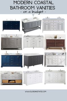 modern coastal bathroom vanities on a budget