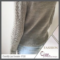 OGE Knitwear Designs P150 Chantilly Lace Sweater PDF at WEBS | Yarn.com Lace Sweater, Chantilly Lace, Knitwear Design, Knitting Pattern, Knitting Patterns, Knitwear, Yarn, Knitting, Lace