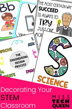 Tips and Ideas for Decorating your STEM Classroom Makerspace Classroom, Stem Room, Middle School Stem, Gifted Classroom, Lab Decor