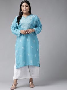 Bohemian Kurta With Cutdana For Navratri, Bohemian Cutdana Kurta For Navratri, Anarkali Chikankari Embroidery Kurta, Straight Kurta With Chikankari Embroidery For Navratri, Bollywood Style Festive Tunic With Chikankari Embroidery, Anarkali Kurta With Chikankari Embroidery, Anarkali Style Straight Kurta Tunic For Eid, Bohemian Straight Kurta Salwar Kameez For Diwali, Straight Kurta With Chikankari Embroidery