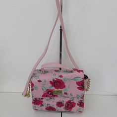 New With Tag Floral Flower Roses Pink With Pink Red Flowers Hand Bag Purse Chain Strap Inside Zip Pocket Two Inside Slip Pockets Fold Over Magnetic Closure Top Carry Handle Crossbody Strap Shoulder Bag Approximately W- 8.5” Inches X H- 7” Inches X D- 4” Inches Questions? Leave A Comment Below! Pink Floral Print Bags For Summer, Summer Pink Floral Print Bags, Pink Floral Print Bags For Daily Use, Pink Floral Print Bag For Daily Use, Daily Use Pink Floral Print Bags, Trendy Pink Shoulder Bag With Floral Print, Pink Floral Print Tote Bag, Chic Rectangular Bags With Floral Print, Chic Rectangular Bag With Floral Print