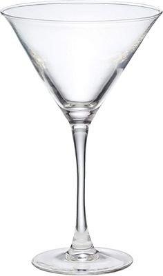 an empty martini glass on a white background