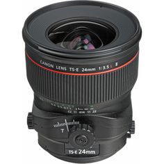 the canon lens is on display in front of a white background