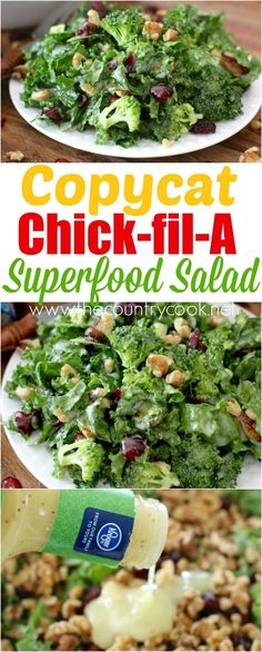 this copycat chick - fil - a superfood salad is delicious and easy to make