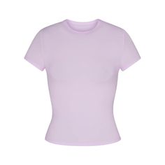 Fits Everybody T-Shirt - Sugar Plum | SKIMS Pink Workout, Sugar Plum, Wardrobe Basics, Perfect Shirt, Workout Tops, Color Purple, Cool Shirts, Hollister, Plum