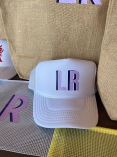 Brides, bachelorette, birthdays and more! This personalized hat is the perfect memorable gift that can be worn year round! Details: -Seamless foam front -Slightly curved visor -Custom wording is permanent but not embroidered (no thread) -One size fits most - plastic snap closure - See a live preview and what your monogram will look like here: www.sprinkledwithpinkshop.com/products/shadow-monogram-trucker-hat ----------------------------------------------------------------- SHIPPING All orders are shipped via USPS via the options below. Our shop can guarantee when your order is delivered to the post office but are not responsible for any delays from USPS. Days below are for domestic only. First Class Packages - 2-5 Days estimated Priority Mail - 4-5 Days estimated Priority Mail Express - 1- Initial Trucker Hat, Bride Trucker Hat, Bachelorette Trucker Hats, Shadow Monogram, Personalized Hat, Spirit Store, Straw Hat Beach, Pink Trucker Hat, Black Trucker Hat