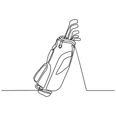 a golf bag sitting on top of a table