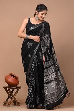 WhatsApp - 8225065839 For Order This Saree & Inquiry 🌸 Black Cotton Saree, Simple Saree Designs, Cotton Saree Blouse Designs, Celebrity Casual Outfits, New Saree Blouse Designs, Fashionable Saree Blouse Designs, Cotton Saree Designs, All Colour