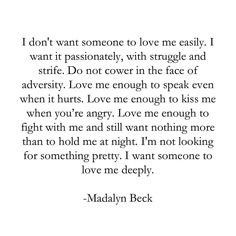 marilyn beck's quote about love and being in the same place with someone else