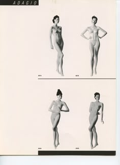 three pictures of women in bathing suits, one with her hands on her hips and the other without