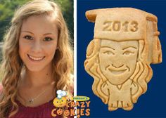 Face Cookies Personalized, Unique Graduation Party Ideas, Face Cookies, Cookies Personalized, Congrats Graduate, Grad Party Favors, Crazy Cookies, Drink Bar, Cookie Bar