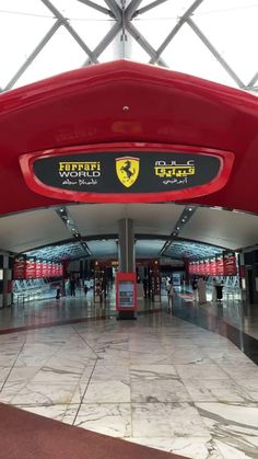 the entrance to ferrari world in abu, united kingdom