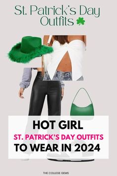 St. Patrick's Day Outfits College Outfit Ideas Winter, College Outfit Ideas Summer, Student Outfit Ideas, Bar Crawl Outfit, Casual College Outfit