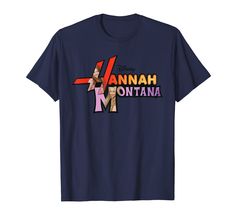 a t - shirt with the name hannah montana on it and an image of two women