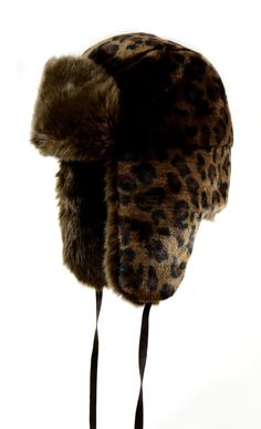 Snow Leopard Top Hat, Leather Hat Winter, Winter Hats Trending, Earflap Hats Women, Cheap Fitted Knit Hats, Leopard Print Carhartt Beanie, Leopard Ny Hat, Luxury Fur Felt Hat With Flat Bill, Fur Hat Woman