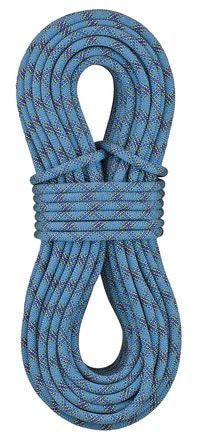 a blue rope on a white background