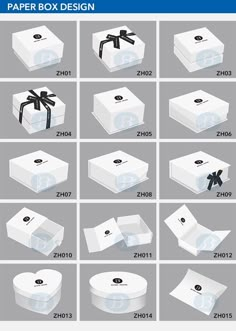 the instructions for how to make an origami gift box with ribbon and bow