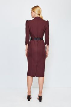 Forever Dress | Karen Millen Structured Dresses For Fall, Workwear Dresses With Fitted Waist, Bodycon Midi Dress With Back Zipper For Work, Formal Fall Midi Dress With Fitted Bodice, Workwear Midi Bodycon Dress With Back Zipper, Midi Dress With Back Zipper For Work, Midi Bodycon Dress With Back Zipper For Work, Midi Length Bodycon Dress For Work With Back Zipper, Chic Office Dress With Back Zipper