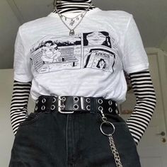 Egirl Fashion, Goth Outfit, Aesthetic Grunge Outfit, Outfits Casual, Mode Vintage, Retro Outfits