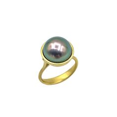 Tahitian Pearl Amazon Ring by Eve Streicker (Gold & Pearl Ring) | Artful Home