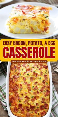 "Start your day with Easy Bacon, Potato, and Egg Casserole! Packed with bacon, potatoes, eggs, and melted cheese, this hearty dish is a true crowd-pleaser. Perfect for simple breakfast recipes or easy brunch ideas, it’s a must-try for any gathering!
" Easy Breakfast Casserole With Bacon, Potato And Egg Casserole, Breakfast Casserole With Bacon, Potatoes And Eggs, Casserole With Bacon, Christmas Breakfast Casserole, Bacon Potatoes, Bacon Casserole, Breakfast Casserole Bacon