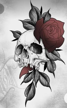 a skull with roses on it's head and the word love written in black ink