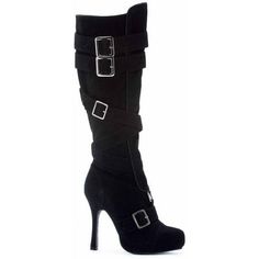 The Vixen Adult Black Boots feature a four-inch heel, microfiber knee high boot with buckles. Available in Women's sizes: 6, 7 and 8. Available in Black. Includes boots with four-inch heels. Remember, even Cinderella had to try on her shoes! Please make sure that your shoes fit and are comfortable before you use them. Shoes that show obvious wear or are missing the original packaging are not returnable. Gender: female. Pirate Boots, Multicolor Shoes, Riding Boots Fashion, Ellie Shoes, Moccasins Style, Boot Companies, Western Cowboy Boots, Your Shoes, Cowgirl Boots