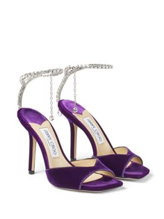 Luxury Purple Heels, Dressy Shoes For Women Heels Fancy, Deep Purple High Heels, Purple High Heel Sandals, Mach Mach Shoes Purple, Mach And Mach Heels Purple, Purple Shoes Royal, Purple Sandals Heels, Hoco Shoes