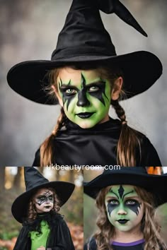 17 Halloween Makeup Ideas for Kids (Easy & Cute) 2023 Kids Vampire Makeup, Kids Witch Makeup, Vampire Spider, Kids Halloween Makeup, Witch Face Paint, Face Painting Halloween Kids, Easy Halloween Face Painting, Kids Halloween Face, Makeup Vampire