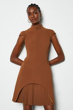 Military Tailored Dress | Karen Millen Luxury Shirt Dress With Tie Waist For Daywear, High Collar Dress Casual, High Collar Dress Short, Ralph Lauren Dresses 2022, High Neck Dress Alteration, Luxury Trendy Dresses, Freng Dress, Luxury Green Shirt Dress For Workwear, Luxury Chic Shirt Dress With Cuffed Sleeves