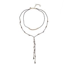 "This gorgeous Bella Uno metal beaded cord Y-necklace features two layers for a unique and stylish look that you're sure to love! This gorgeous Bella Uno metal beaded cord Y-necklace features two layers for a unique and stylish look that you're sure to love! Pendant length: 6 in. Chain length: 18 in. with 3-in. extender Chain type: cord Metal: zinc Plating: gold tone, silver tone Finish: worn Packaging: decorative card Please note, due to the high value of this item, a signature may be required Love Pendant, Metal Beads, Multi Strand, A Signature, Chain Lengths, Layered Necklaces, Aesthetic Art, Chain Length, Womens Jewelry Necklace