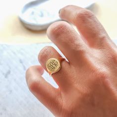 Signet Ring-personalized Signet Ring-initial Signet Ring-personalized Jewelry-gold Signet Ring-monogram Jewelry-bridesmaid-ring - Etsy Monogram Rings, Class Rings College, Silver Boho Necklace, Personalized Gold Jewelry, College Rings, Pinky Signet Ring, Gold Initial Ring, Custom Signet Ring, Graduation Rings