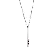 PRICES MAY VARY. ❤️Material--This long vertical bar necklace is made of 316L stainless steel, stronger and more durable, will never fade, rust, tarnish, corrode, stain, never turn skin green. ❤️Dimensions: Bar measure 30 mm tall and 3 mm wide and 3 mm thick and includes 45 cm chain + 5 cm Extension . Color: Rose Gold, Silver. ❤️This long vertical bar necklace makes the perfect gift for Gigi Mimi or Grandma! She will love receiving and wearing it. What an adorable way for her to carry her loved o Necklaces For Grandma, Gifts For Grandma, Vertical Bar Necklace, Simple Pendant, Birthday Gifts For Grandma, Engraved Pendant, Silver Bar Necklace, Vertical Bar, Christmas Packaging