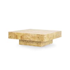 a square wooden table on a white background