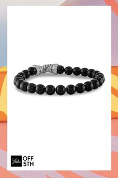 With A Polished Yet Rugged Feel, This Sterling Silver And Black Onyx Beaded Bracelet Is A Great Bracelet To Elevate Any Look. Black Onyx, 8mm Sterling Silver Lobster Clasp Imported Size Length, About 8.5" Diameter, About 9". Center Core - M Jewelryundefined Onyx Bead, Mens Jewelry Bracelet, Black Onyx, Access Denied, Beaded Bracelet, Lobster Clasp, Sterling Silver Jewelry, Onyx, Jewelry Bracelets