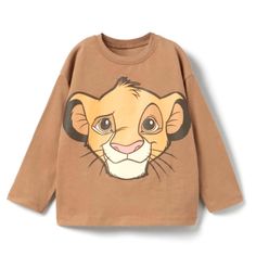 New Zara Disney Lion Kim Shirt Size 6-9 Months Long Sleeve T-shirt With Character Print For Playtime, Cute Long Sleeve Zara T-shirt, Disney Long Sleeve Top With Cartoon Print, Disney Cotton Shirt With Cartoon Print, Disney Long Sleeve Cotton T-shirt, Long Sleeve Disney Cotton T-shirt, Long Sleeve Character Print Playtime T-shirt, Disney Long Sleeve Top With Graphic Print, Disney Character Print Tops For Playtime