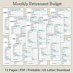 the printable budget sheet is full of money bills