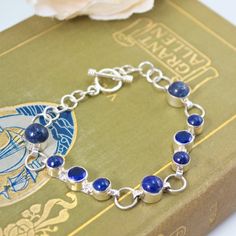 Lapis Lazuli Silver Bracelet from Taxco, Mexico – JJ Caprices