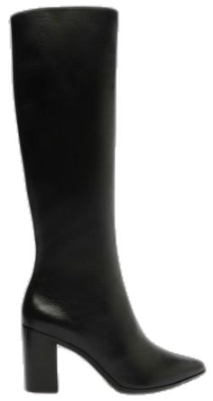 Black Calf Leather Boots With Leather Lining, Classic Black Calf Leather Knee-high Boots, Classic Black Mid-calf Calf Leather Boots, Black Mid-calf Calf Leather Boots With Leather Sole, Classic Black Mid-calf Boots In Calf Leather, Black Heeled Boots With Wide Calf In Calf Leather, Black Mid-calf Boots With High Heel And Leather Sole, Black High Heel Mid-calf Boots With Leather Sole, Black Mid-calf Boots With Reinforced Heel In Calf Leather