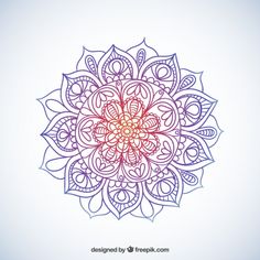 a blue and red circular design on a white background