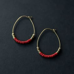 Horseshoe Bend earrings – Wild Roots Creative Shop Handmade Hoop Earrings Simple, Cheap Red Hoop Earrings For Festival, Cheap Bohemian Red Hoop Earrings, Beaded Earrings Hoop, Red Small Hoop Nickel-free Earrings, Small Red Nickel-free Hoop Earrings, Nickel Free Red Hoop Earrings, Red Nickel-free Small Hoop Earrings, Nickel-free Red Hoop Earrings